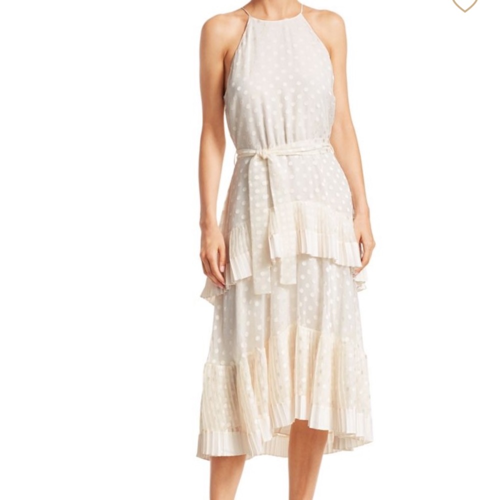 Zimmerman Tiered Pleated  Picnic dress $640 Sz 1SM